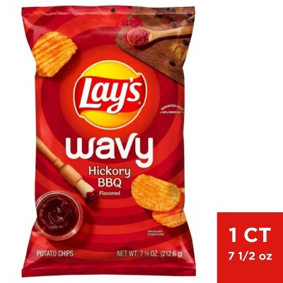 Lay's Wavy Hickory Barbecue Flavored Potato Chips - 7.5oz