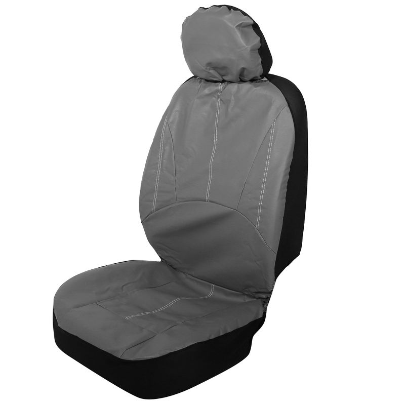 Unique Bargains Universal PU Leather Car Front Seat Cover 2Pcs, 1 of 6