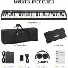 270 88-Key Portable Electric Keyboard-Full Size Semi-Weighted-Folding Design With Stand-Pedal-Headphones-Carry Bag-MIDI Bluetooth - 4 of 4