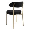 DOMETOUR Set of 2 Upholstered Dining Chairs with Curved Backrest & Metal Legs - 4 of 4