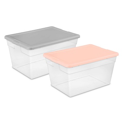 clear storage bins