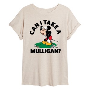 Women's - Disney - Can I Take A Mulligan Oversized Graphic T-Shirt - 1 of 4