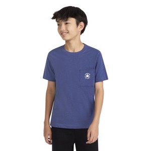 Converse® Boys' Short Sleeve Slub Jersey Pocket T-Shirt - Blue L
