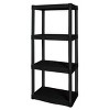 Black Plastic 4-Tier 47.6" H x 21.7" W x 13.8" D Storage Shelving, 240 Lb Total Capacity, Adult - 4 of 4