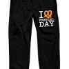 The Office I Love Pretzel Day Men's Black Sweatpants - 2 of 3
