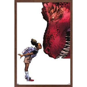 Trends International Marvel Moon Girl & Devil Dinosaur - Kiss Framed Wall Poster Prints - 1 of 4