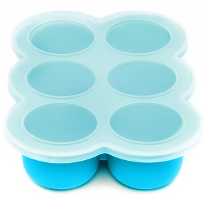 WeeSprout Silicone Freezer Tray w/ Clip on Lid Perfect Food Storage Container for Homemade Baby Food - 1 of 4