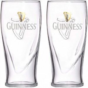 Adult Guinness Beer 10 oz Half-Pint Glass 2-Pack - 1 of 3