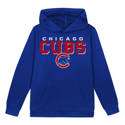 MLB Chicago Cubs Boys' Poly Hooded Sweatshirt