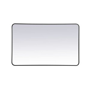 Elegant Lighting Soft corner metal rectangular mirror 30x48 inch in Black - 1 of 4