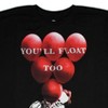 Seven Times Six IT Pennywise Red Balloons You'll Float Too Adult T-Shirt Black - 3 of 4