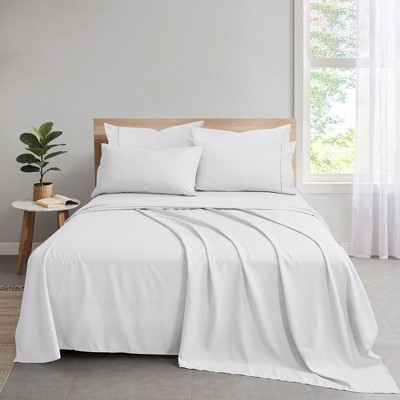 Twin Light Gray Bamboo Polyester Deep Pocket Sheet Set