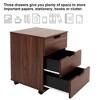 Kumasinova 3-Drawer Vertical File Cabinet with Lockable Wheels,Mobile Filing Cabinet Under Desk for Home Office Storage - 4 of 4