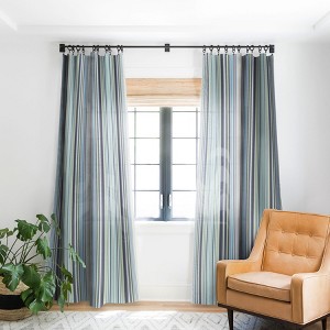 Sheila Wenzel-Ganny Lavender Mint Blue Stripes 84" x 50" Single Panel Blackout Window Curtain - Deny Designs - 1 of 4