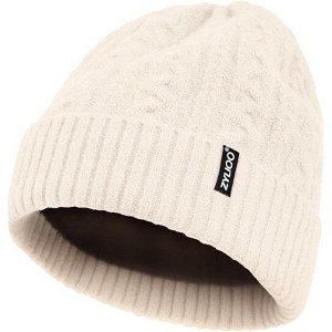 ZUPPAD Adult General Sizing Cable Beanie Hat for Men Women,Large Knit with Fleece Lining,Winter Ski Hats for Cold Weather Hats XX Large 1 Pack - 1 of 4