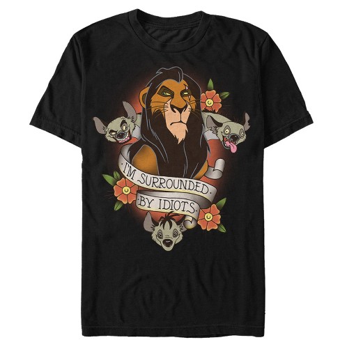 Men's Lion King Scar Surrounded By Idiots T-shirt : Target