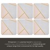 Pimpernel Urban Chic Coasters - Set of 6 Cork Drink Coasters with Modern Design, 4" x 4", Heat & Stain Resistant Surface - Stylish Tabletop Protection - 4 of 4