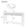 Modern 3-Drawer Console Table with Open Shelf,59" Entryway Storage Table with Rounded Edges for Hallway or Behind Sofa-Baofuwish - 4 of 4