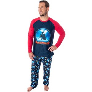 The Polar Express Train Men's Raglan Shirt And Pants 2 Piece Pajama Set The Polar Express - 1 of 4