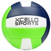 Xcello Sports Volleyball Assorted Colors Navy/Orange and Navy/ Lime Green with Pump (Pack of 6) - 4 of 4