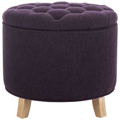 Amelia Tufted Storage Ottoman  - Safavieh - image 1 of 4