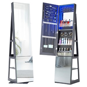 Fredees 15.94'' Wide Freestanding Jewelry Armoire,White - 1 of 4