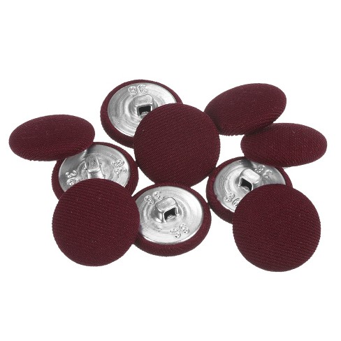 Unique Bargains Round Metal Sewing Cloth Covered Button 10 Pcs Caramel ...