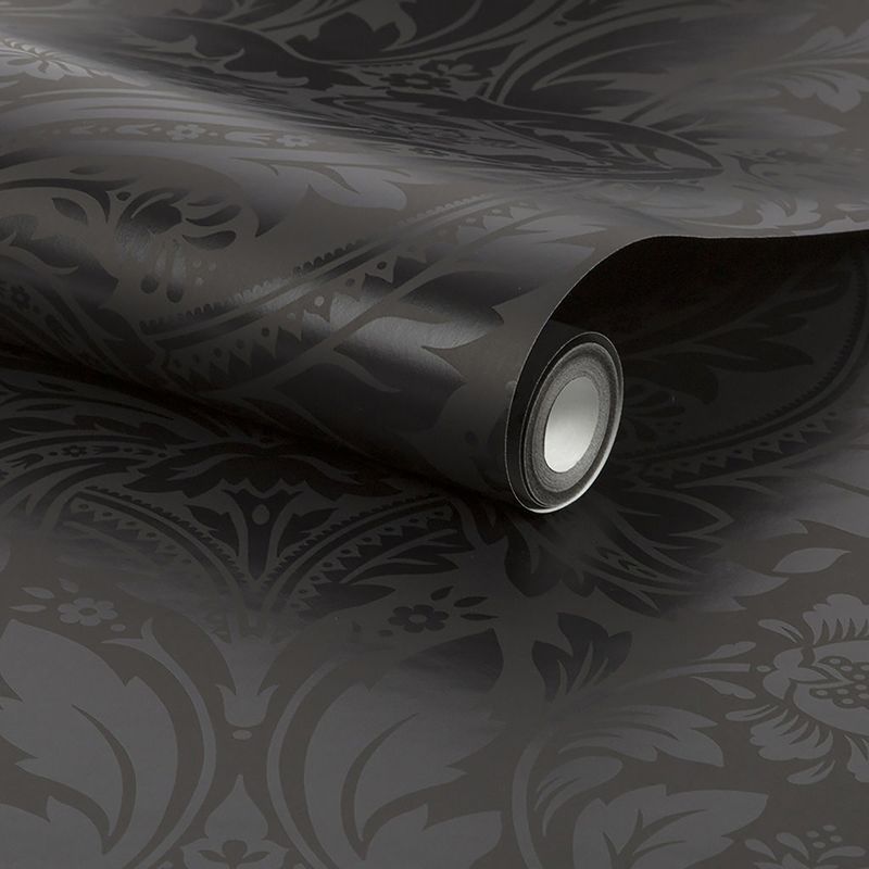 Desire Black Damask Paste the Wall Wallpaper, 3 of 5