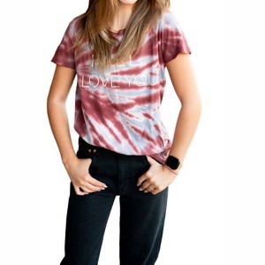 Women's Fall I Love You Tie-Dye Tee - Boat House - 1 of 3
