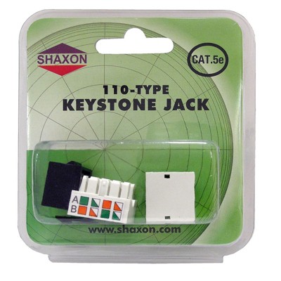 Shaxon Category 5e RJ45/110 568A/B Keystone Jack Black BM603B810-B