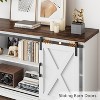 Farmhouse Tv Stand for 65 Inches TVs, Entertainment Center with Sliding Barn Doors and Adjustable Shelf, Modern Media TV Console - 4 of 4