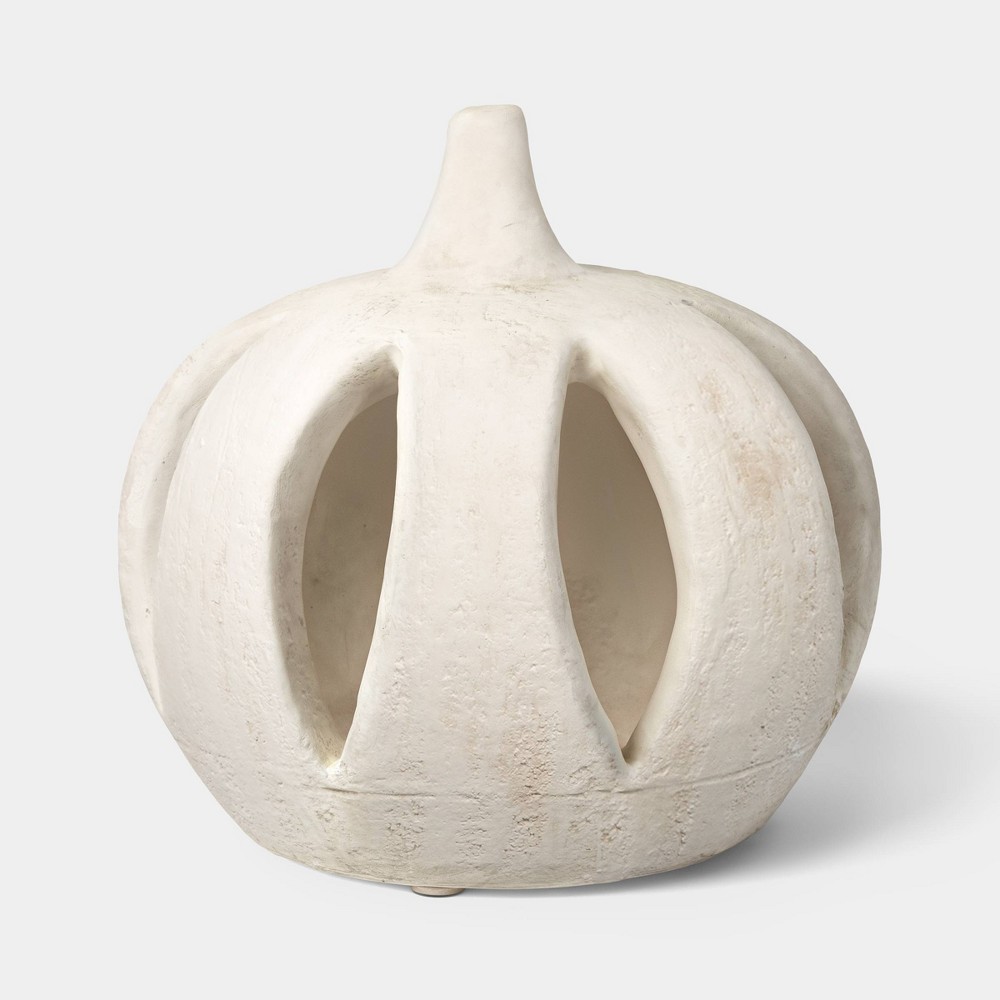7" Rustic Open Form Ceramic Fall Pumpkin - Threshold™