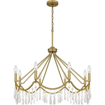 Quoizel Lighting Airedale 8 - Light Chandelier in  Aged Brass