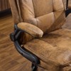 Black Cat Scratch Leather Pull-Dot Backrest Concealable Accessory with Studs Indoor Swivel Chair - 3 of 4