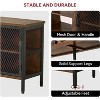 AOXUN Industrial Entertainment Center for TVs up to 65 Inch with Ample Storage Space, Brown - 4 of 4