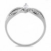 Slickblue Elegant Women's Engagement Ring in Polished Stainless Steel with Clear Marquise CZ, Pave Setting, Size 5-10 - 4 of 4