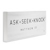 Stupell Industries Ask Seek Knock Minimal Scripture Framed Giclee Art, White, 24" x 10" - 2 of 4
