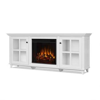 Real Flame Norwell 73" Electric Fireplace TV Stand, White