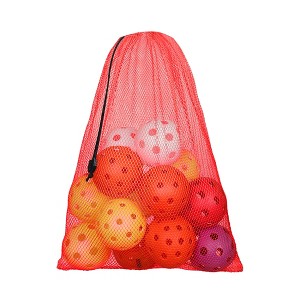 GSE 12x18" Mesh Drawstring Bag with Lock for Baseball, Softball, Tennis, Pickleball Ball, Golf Ball, Beach, Laundry - 1 of 4