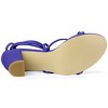 Allegra K Women's Back to College Strappy Straps Lace Up Chunky Heel Sandals - 4 of 4