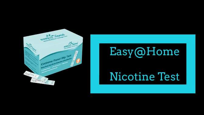 easy@Home Nicotine Cotinine Urine Panel Test Strips Kit - 10ct, 2 of 10, play video