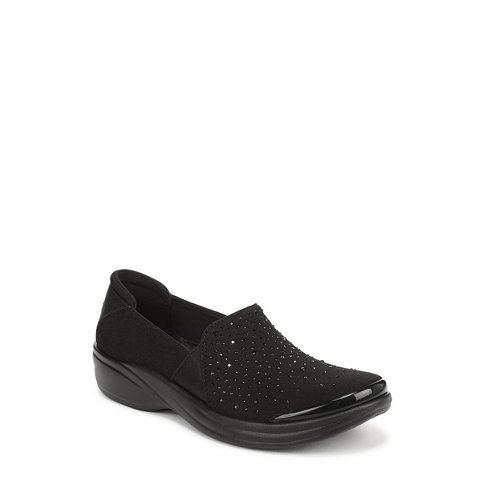 Обувь Bzees for Lifestride LifeStride Womens Poppyseed Ballet Flat Black Rhinestone Fabric 10 M