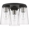 Livex Lighting Cityview 3 - Light Flush Mount in  Black/Brushed Nickel - 4 of 4