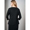 Jessica London Mixed Media Ponte Faux Leather Top - 3 of 3