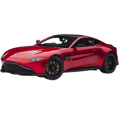 2019 Aston Martin Vantage RHD (Right Hand Drive) Hyper Red Metallic with Carbon Top 1/18 Model Car by Autoart