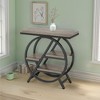 Lirago, End Table Small Side Table with Storage Shelves, Metal Frame & Tabletop for Living Room/Bedroom, 25.59"L x 11.81"D x 26.18"H, Gray - 2 of 4