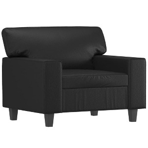 vidaXL Sofa Chair Black Faux leather Large Sofa Chair Rectangular - 1 of 4