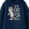 Where The Wild Things Are Max I’ll Eat You Up Youth Navy Long Sleeve Hooded Sweatshirt - 2 of 2