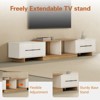 JVNOXK-Modern Entertainment Center with Extendable TV Stand Features 4 Large Storage Cabinets Accommodates up to 120-inch TV Ideal for Living Rooms - 3 of 4