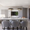 LNC Eleutherius 1-Lights 13.8" Industrial Luxury Crystal Integrated LED Pendant  Lights, Black and Gold - 4 of 4